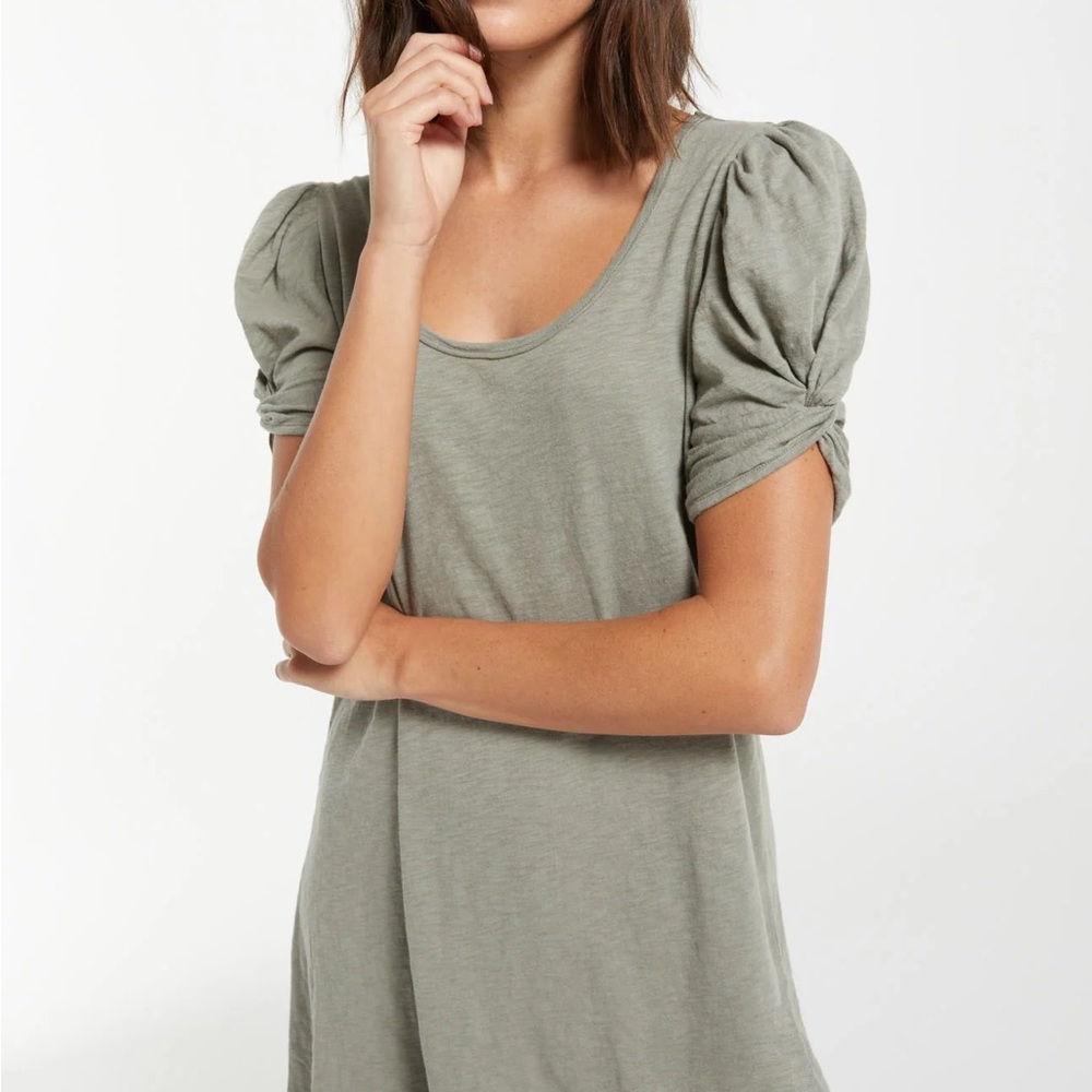 Z Supply Green Puff Sleeve Women's dress